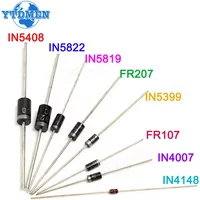 1N4148 1N4007 1N5819 1N5399 1N5408 1N5822 FR107 FR207 Rectifier Diode Set Pack Electronic Components Diy Assorted Kit 100pcs/lot