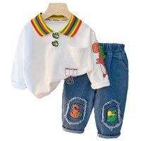 Neue Herbst Baby Mädchen Kleidung Kinder Outfits Kleinkind Jungen Mode T-Shirt Hosen 2 Teile/satz Infant Casual Kostüm Kinder Trainingsanzüge