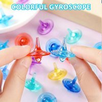1/4/6Pcs Mini Colorful Acrylic Gyro Interactive Handmade Rotating Gyroscope Educational Montessori Spinning Top Kindergarten