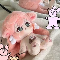 Genshin Impact Yanfei 20CM Anime Plush Doll Stuffed Body Cosplay Replacement Clothes Cotton Mascot Ornament Christmas Present