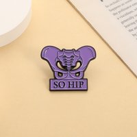 So Hip Enamel Pin Goth Gothic Skeleton Bone Anatomical Hip Human Pelvis Brooch Lapel Badge Jewelry Accessories Gift for Friends