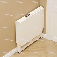 Small apartment rectangular telescopic dining table simple folding table chair folding installation folding dining table