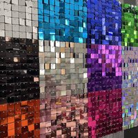 32 Colors Square Shimmer Wall Panels Birthday Party Background Decoration Glitter Sequins Backdrops For Wedding Party Decorative