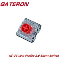 GATERON KS-33 Low Profile 2.0 Silent Red Keyboard Switch 3 Pin RGB Customized DIY Hot Swap Mechanical Keyboard Gaming Office