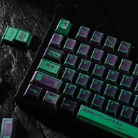 JCM EVA01 Keycaps German/Spanish/French/Russian/KoR Cherry Profile PBT 143 Keys Dye-Sub For Mechanical keyboard Comic