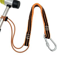Multi-functional Retractable Tool Lanyard,with Single Aluminum Buckle and Adjustable Loop End Safety Fall Protection Tools Leash