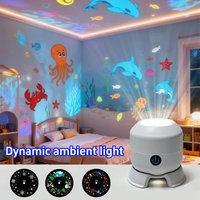 Led Home Atmosphere Ocean Projection Light 360 ° Dynamic Rotating Night Light Usb Power Supply Stage Decoration Atmosphere Light
