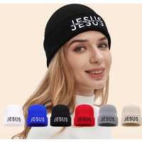 3pcs/2pcs/1pc Autumn/Winter Warm Knitted Hat for Men and Women, Casual Hip Hop Letters Embroidered Hoodie, Halloween Beanies Hat