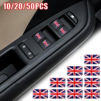 10/20/50PCS Epoxy UK United Kingdom Flag Sticker Car Interior Decoration Decal for Ford Jaguar XE XF XJ Land Rover Evoque Badge