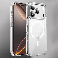 Magnetic Wireless Charging Case for iPhone, Luxury Transparent Back Case for iPhone 17,16, 15, 14, 13, Pro, 17Pro Max, 17Air,