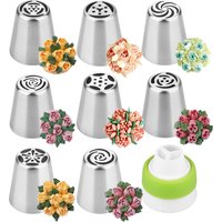 Russian Tulip Icing Piping Nozzles Stainless Steel Flower Cream Pastry Tips Nozzles Bag Cupcake Cake Decorating Tools Molds