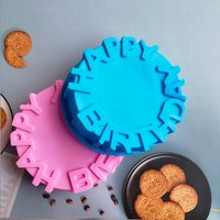 Silicone Cake Mold Festival Cake Baking Pan Mousse Mould 3D DIY Circular Happy Birthday Handmade Kitchen Baking Tools Accessorie