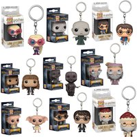 New Keychain Harried Potter Series Ginny Ron Hedwig Snape Luna Fawkes Demendore Luna Pocket Action Figure Toys Gifts