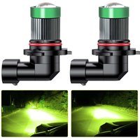 Super Bright LED Headlight Bulbs 9005 HB3 9006 HB4 H7 H8 H11 LED Fog Lamp Bulbs in 12V Green Lemon for Car Light Retrofit 5202