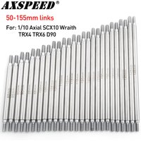 AXSPEED 2Pcs Stainless Steel Linkage Chassis Links Rod Suspension for 1/10 RC Crawler Car Axial SCX10 Wraith TRX4 TRX6 D90