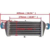 Front Mount Aluminum turbo Intercooler 280 x 130 x 50 mm 56mm 2.2" Inlet/Outlet
