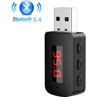 Bluetooth 5.3 FM Transmitter Mini USB Wireless Audio Adapter Car Kit with LED Display Handsfree Call for Auto Radio Receiver