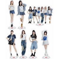 Ruka Edgy Hip-hop Kpop Girl Group Acrylic Keychain Chic Girls Group Acrylic Standee Model Plate Decoration Desk Figure Display