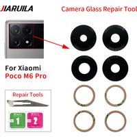 Back Camera Lens For Xiaomi Poco F6 M6 5G M6 Pro X5 X6 Pro C40 F3 F4 X4 GT M4 M5S Camera Glass Lens With Adhesive
