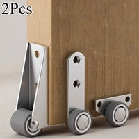 2Pcs Heavy-Duty Silent Sliding Door Wheel Set - Metal Construction, For Under-Bed Storage Units, Storage Bins, Sliding Track Whe