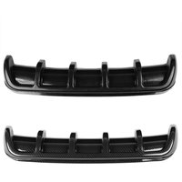 Bright Black/Carbon Pattern Universal Car Rear Bumper Shark Fin Spoiler Lip Protection Diffuser Deflector Bumper Chassis Spoiler