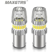 2x BA15S P21W LED Bulbs S25 1156 7440 W21W T20 4014 3030 Chip Projector Lens for Reverse Brake Tail Turn Signal Lights Canbus
