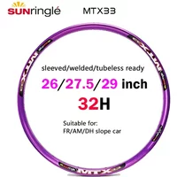 Sunringle High Strength Rims MTX33 Mountain Bike Circle 32H 26/27.5/29 inch MTB Della Bicicletta Rim TUBELESS READY Per DH FR AM