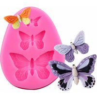 GJ-574Sale Fondant Cake Decorating Tools 3 Butterfly Fondant Cake Mold Diy Handmade Chocolate Bakeware Dessert Decoration Cookie