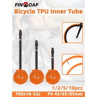 AliExpress NONE PINMOAP 1/10PCS Highway Bicycle Inner Tube TPU Ultra Light And Durable Suitable For 700x18-32c FV Inner Tube Bicycle Accessories