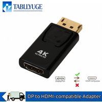 DisplayPort to HDMI-compatible Adapter4KUHD DP Male to HDMI Female Video Audio Cable Adapter forLaptop PC HDTV Projector Monitor