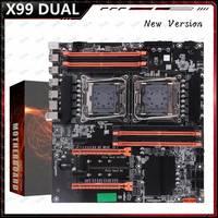 X99 Dual CPU Motherboard LGA 2011 Solt Support E5 V3/V4 E-ATX 8x SATA3 DDR4 Max 256GB Xeon Processor Sever Motheboard