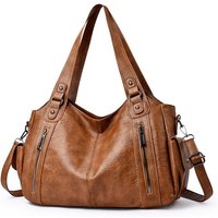 Nesitu A4 Black Brown Coffee Red Vintage Large Capacity Soft PU Leather Women Handbags Lady Shoulder Messenger Bag M6818