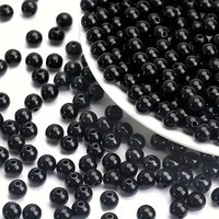 4500/1800/880pcs 6/8/10mm 500g/17.64oz black acrylic beads, jewelry making round perforated beads, DIY bracelets and necklaces.