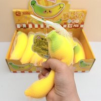Simulation Banana Squeeze Toy TPR Soft Fruit Fidget Toy Novelty Stress Relief Vent Gift For Teens Adults 14+