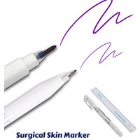 1Pcs Surgical Skin Marker Pen Ear Nose Piercing Facial Beauty Eyebrows Tatoo Eyelash Grafting Makeup Tool Waterproof Blue White