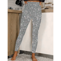 New fashionable and elegant leggings with elastic heavy-duty sequins for casual outerwear