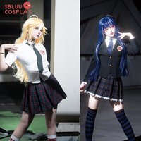 SBluuCosplay Stocking Anarchy/Panty Anarchy Cosplay Costume Panty & Stocking with Garterbelt School Uniform JK Skirt Suit