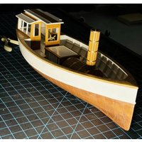 RC Ships 60cm Thames River "Steed" Remote Control Steam-powered Boat Wooden Structure Material RC Schiffe Model Kit Ship Toy