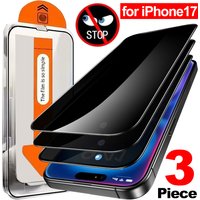 Anti Spy Tempered Glass Screen Protectors for IPhone 17/17 Air/17 Pro/17ProMax Private Film with Installation Frame for IPhone17