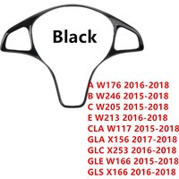 For Mercedes Benz C E Class GLC CLA GLA W205 W213 X253X156 Car Steering Wheel Decoration Frame Cover Trim Stickers Accessories