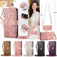Crossbody Flip Leather Case for IPhone 17 Air 16 E 15 14 13 12 Pro Max Plus 16E 17Air 17Pro Women Girls Wallet Card Holder Cover