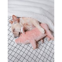 A cute pink pig-designed pet teething plush toy, durable for dogs to chew, stress-relieving sleep toy, pet plush toy for dog str