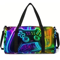 Neon Game Controller Large Capacity Luggage Bag For Boy And Girls Best Gifts 2D Cartoon Travel Duffels Hand Bag For Children