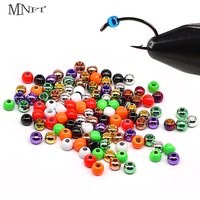 12Pcs Multi-Color Brass Beads Nymph Bead Head Stonefly Streamer Jig Fishing Accessories Pack Fly Tying Materials