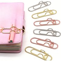 4Pcs Multifunctional Heart Pen Clips, Pen Holder Buttons & Paper Clips, Notebook Pen Fixing Accessories
