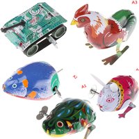 NEUES Klassisches Blechspielzeug mit Aufziehmechanismus, springender Eisenfrosch, Hase, Hahn, Actionfiguren, Spielzeug zum Verschenken, klassisches Spielzeug