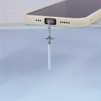 One Sword Bronze and Silvery Mobile Phone Dust Cover Pendant Charm Mobile Phone Accessories Decorations Suitable for Phones