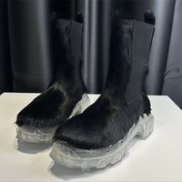 100% Real Fur Handmade High Quality Trainer Real Picture Rock Slip On Octopus Bugun Boots
