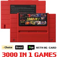 New SFC V1 Game Card 3000 in 1 SNES Game Cartridge For SNES SFC Video Game Console With 8G TF Card