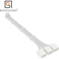 White 90 Degree 12+4Pin 12VHPWR to 3pcs PCi-E GPU 8Pin Graphics Video Card PCIE 5.0 3090Ti 4090 4080 PSU Adapter Extension Cable